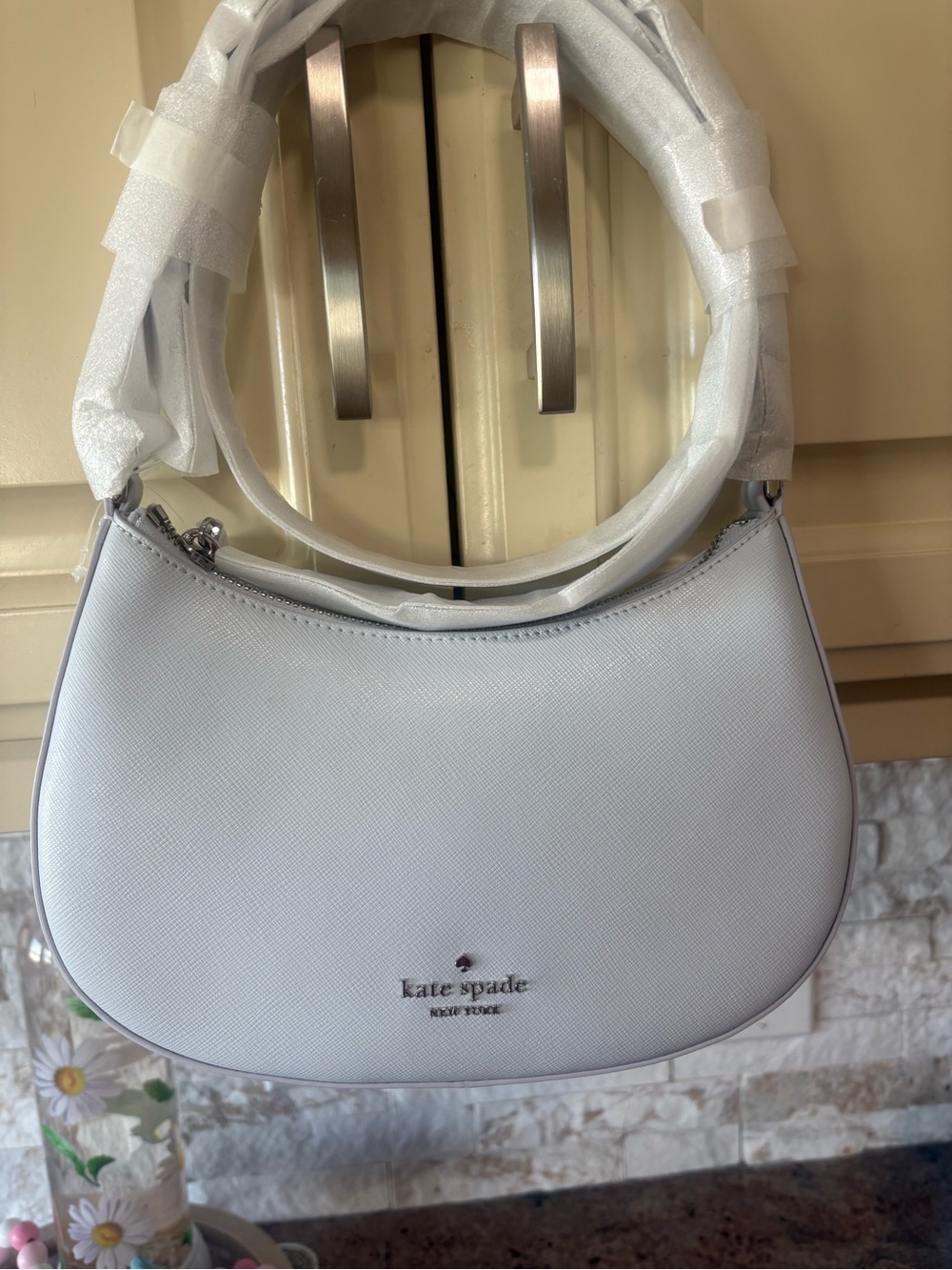 kate spade light blue Crescent Shoulder Bag